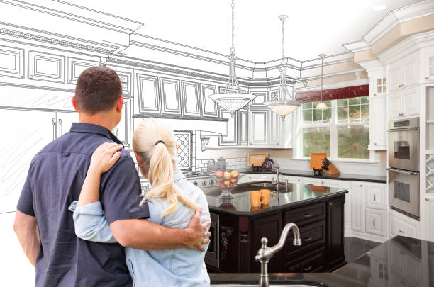 Custom kitchen cabinets installed in a Denton home